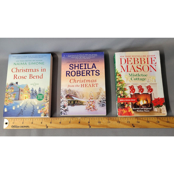 Christmas Books Paperback Holidays Romance Mistletoe Cottage Lot Of 3 - Picture 10 of 16
